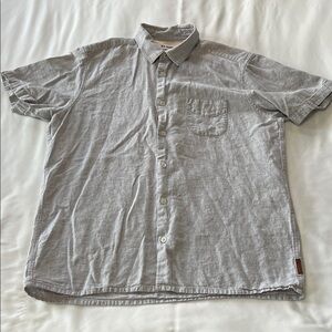 Ben Sherman Linen Cotton Blend Short Sleeve Button Down